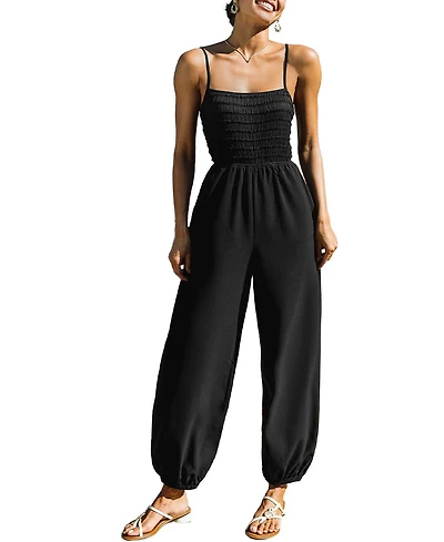 Cupshe Women's Tulum Nights Black Jumpsuit