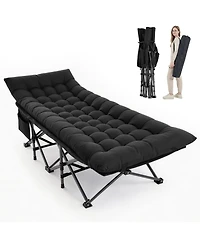 Aofar Folding Camping Cot Portable Bed with Mattress