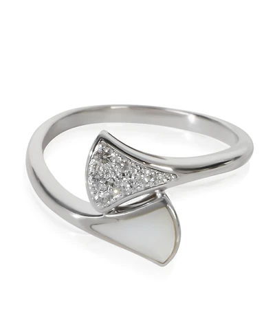 Pre-Owned Bvlgari White Gold Mother Of Pearl and Diamond Diva's Dream Ring