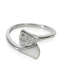Pre-Owned Bvlgari White Gold Mother Of Pearl and Diamond Diva's Dream Ring