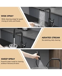 Phying Kitchen Sink Faucet, Kitchen Faucets with Pull out Sprayer,Kitchen Bar Faucet Single Hole Faucet