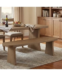 Streamdale Furniture 62.9'' Solid Wood Indoor Dining Bench, Seats 3