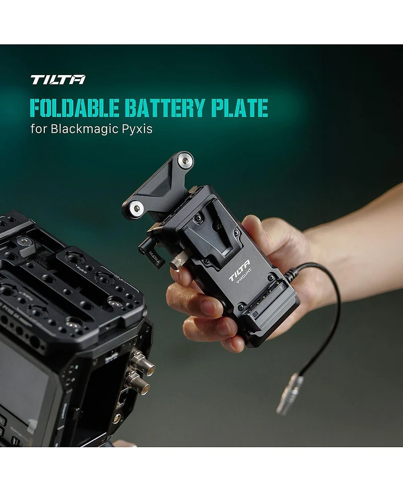 Tilta Foldable V-Mount Battery Plate for Blackmagic Pyxis 6K/12K