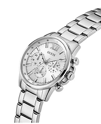 Guess Men's Quartz Silver-Tone Stainless Steel Watch 44mm