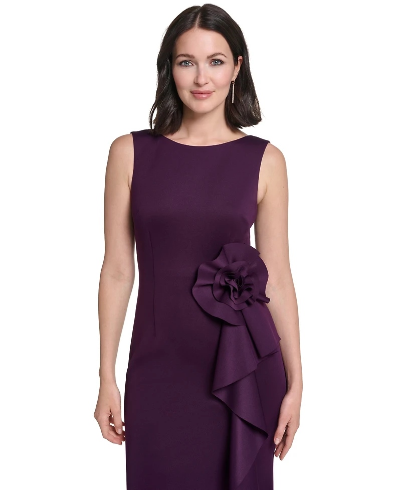 Jessica Howard Women's Sleeveless Cascade Ruffle Dress