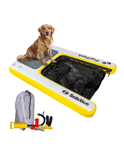 Solstice Original Inflatable Pup Plank Dog Float Floating Ramp Ladder for Pools