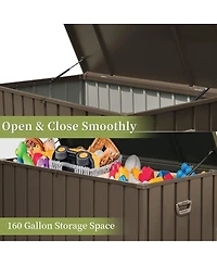 Streamdale Furniture 160 Gallon Waterproof Outdoor Deck Box For Patio Storage