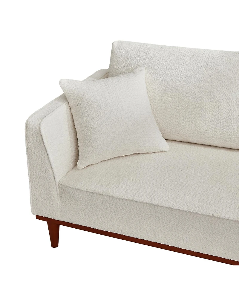 Streamdale Furniture Upholstered Chaise Lounge and Stool for Living Room Bedroom