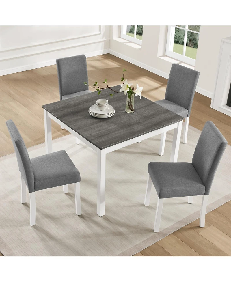 Streamdale Furniture 5 Piece Dining Set with 4 Chairs