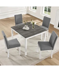 Streamdale Furniture 5 Piece Dining Set with 4 Chairs