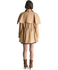 Bcbg Women's Collared Cinched Waist Short Trench Coat