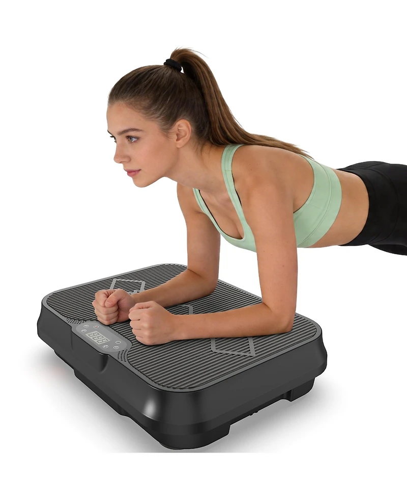 Zeny Vibration Plate Exercise Machine, Whole Body Workout Platform with Remote Control, Resistance Bands, for Home Gym