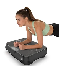 Zeny Vibration Plate Exercise Machine, Whole Body Workout Platform with Remote Control, Resistance Bands, for Home Gym