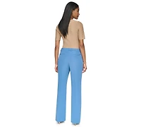 Dkny Women's High-Rise Straight-Leg Full-Length Pants