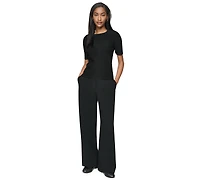 Dkny Women's Short-Sleeve Crewneck Sweater