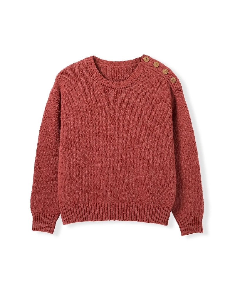 Celtic & Co. Women's Slub Knit Button Detail Sweater