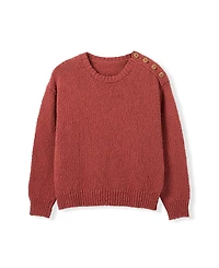 Celtic & Co. Women's Slub Knit Button Detail Sweater