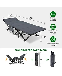 Aofar 28'' Camping Rollaway Bed Adult Portable Folding Sleeping Bag