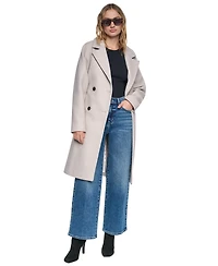 Dkny Women's Belted Notch Collar Coat