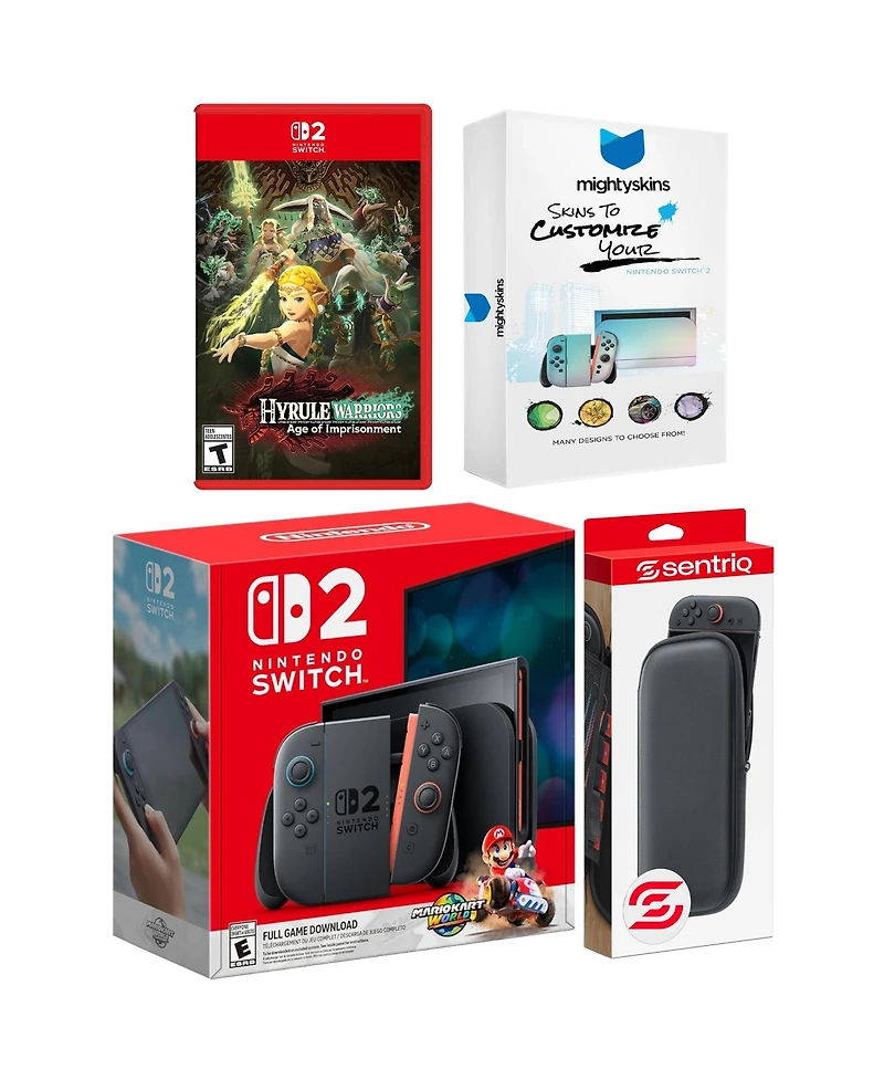 Nintendo Switch 2 256GB Mario Kart and Hyrule Warriors Bundle Console