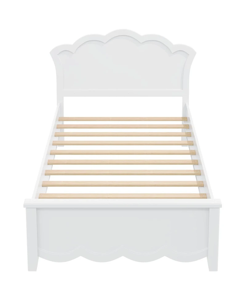 Streamdale Furniture Twin Size Wood Platform Bed with Headboard