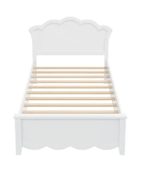 Streamdale Furniture Twin Size Wood Platform Bed with Headboard