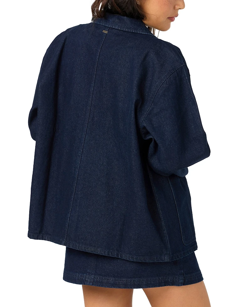 O'Neill Women's Originals Button-Front Cotton Denim Jacket