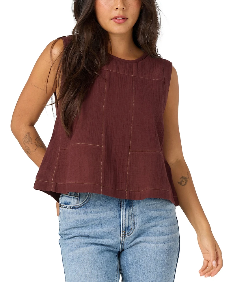O'Neill Women's Tasia Double Gauze Cotton Tank Top