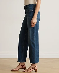 Lauren Ralph Women's High-Rise Relaxed Straight-Leg Jeans