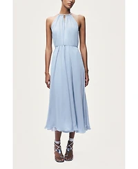 Nocturne Women's Embellished Halter Neck Midi Dress
