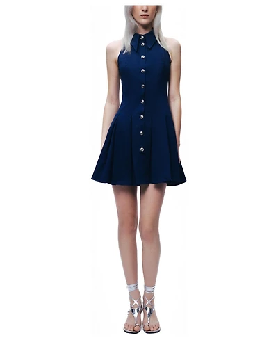 Nocturne Women's Sleeveless Pleated Mini Dress