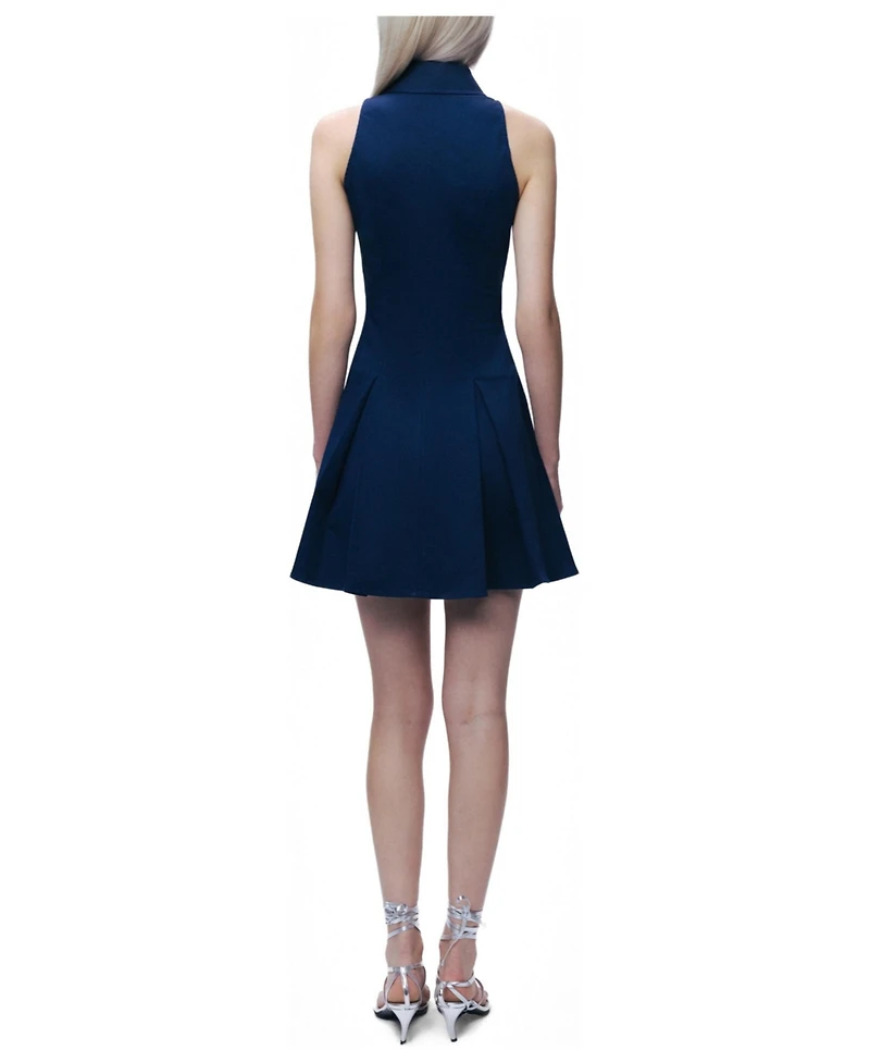Nocturne Women's Sleeveless Pleated Mini Dress