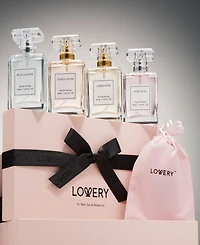 Lovery 5-Pices. Floral Eau de Parfum Gift Set in Lagoon, Rose, Amber and Vanilla Scent
