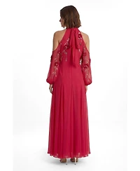 Karen Millen Women's 3D Floral Maxi Dress