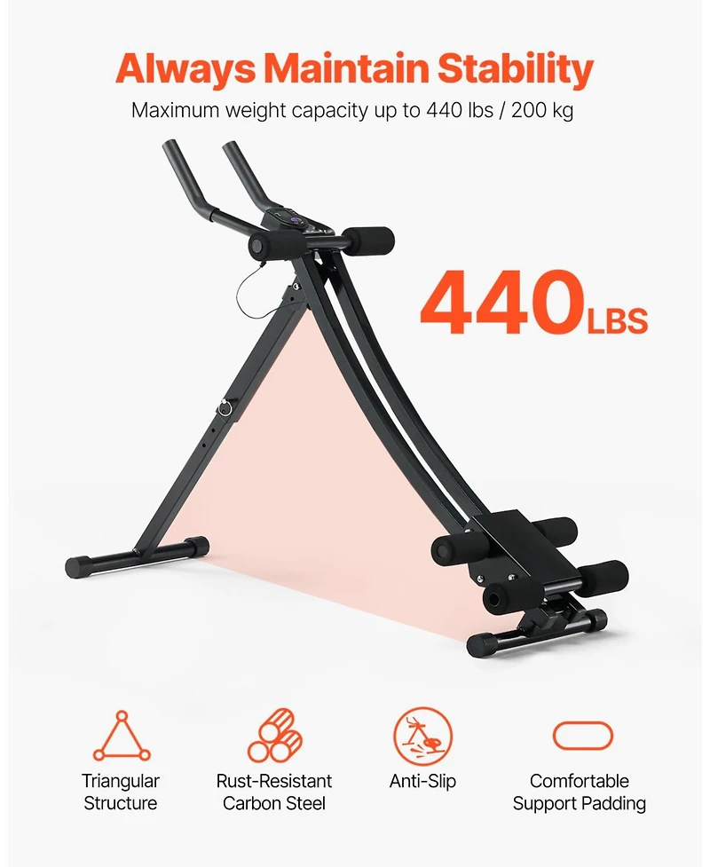 Vevor Ab Workout Machine Equipment Home Gym Core Abdominal Trainers Adjustable
