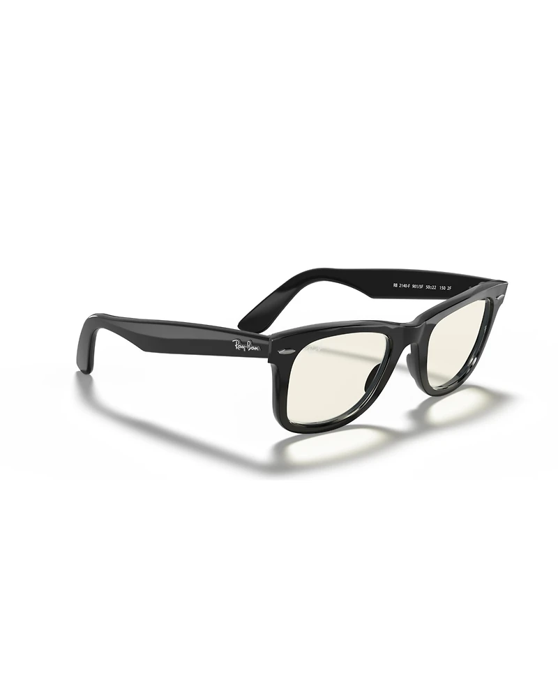Ray-Ban Unisex Wayfarer Clear Evolve Photochromic Sunglasses, RB2140F