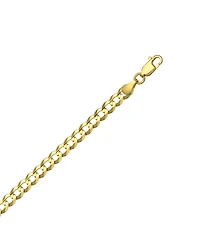 Italian Gold Solid Curb Chain 24" Necklace in 10k Yellow Gold