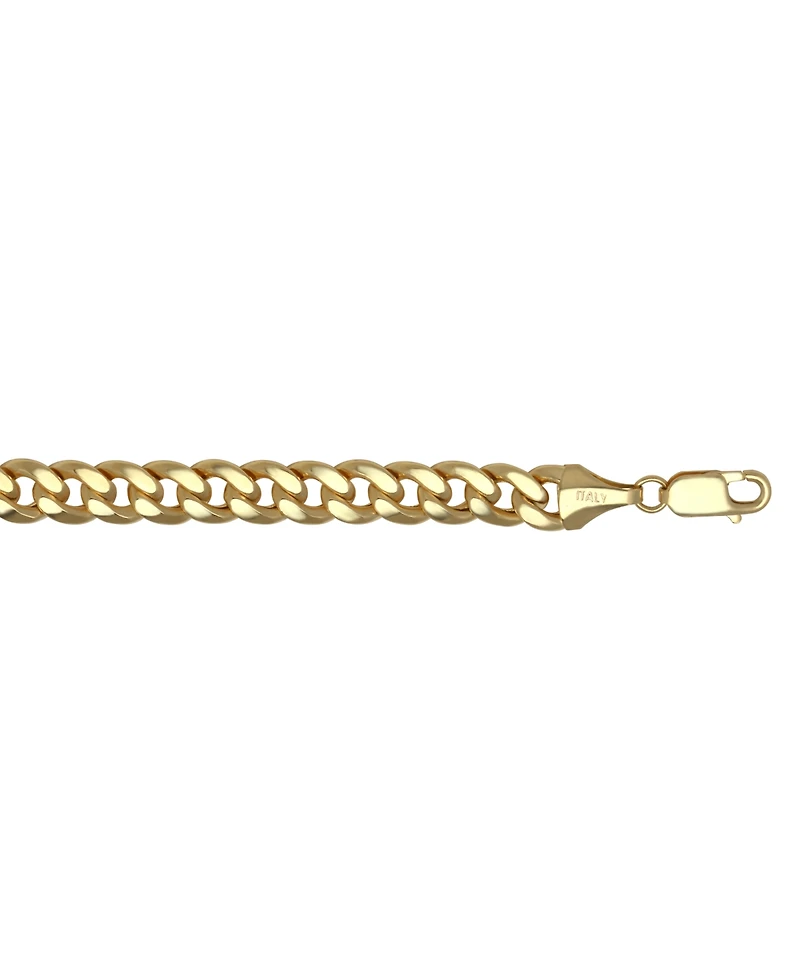 Italian Gold Semi-Solid Cuban Chain 22" Necklace in 10k Yellow Gold