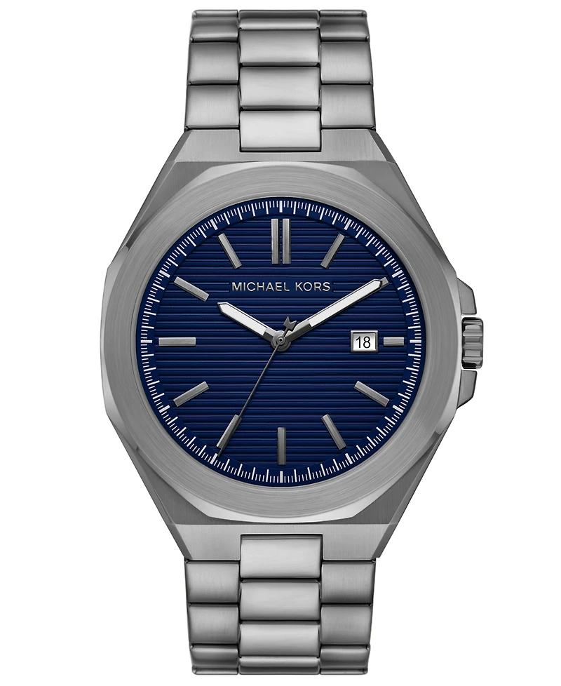 Michael Kors Men's Callum Three-Hand Date Gunmetal Stainless Steel Watch 44mm