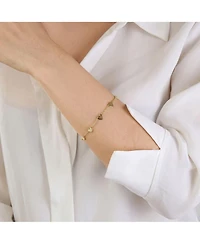 The Lovery Heart Station Chain Bracelet 14K Gold-Plated Sterling Silver