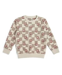 Sweet Wink Big Boys Football Checkered Sweatshirt
