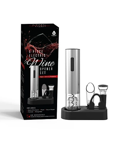 Pursonic 5-Piece Electric Wine Opener Set