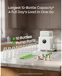 eufy Security S1 Pro Baby Bottle Washer, Sterilizer and Dryer, Built-in Water Softener, Largest 10-Bottle Capacity