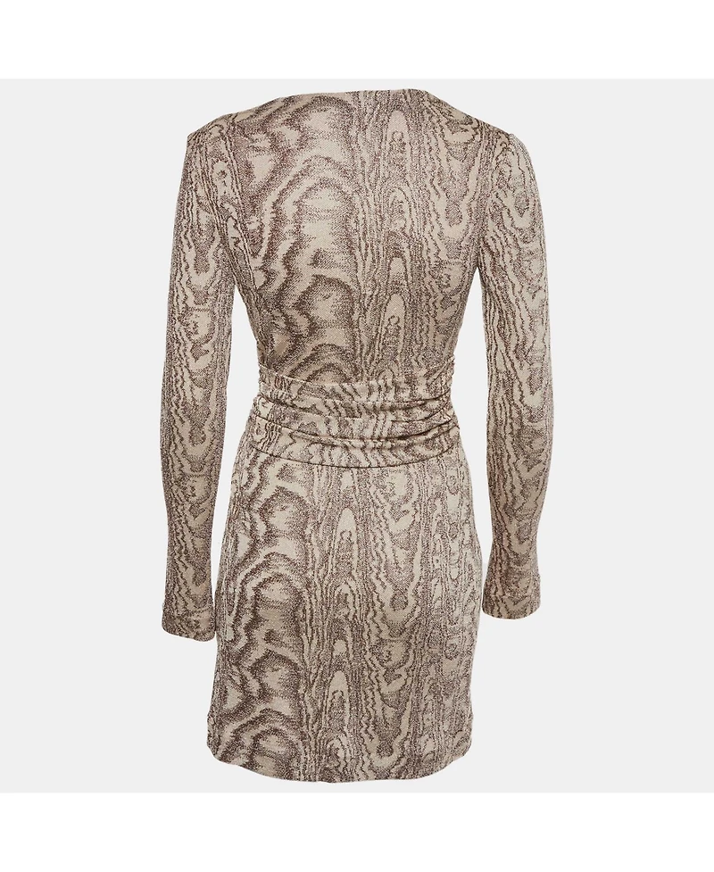 Pre-Owned Missoni Women's Metallic Jacquard Knit Twisted Mini Dress
