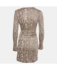 Pre-Owned Missoni Women's Metallic Jacquard Knit Twisted Mini Dress