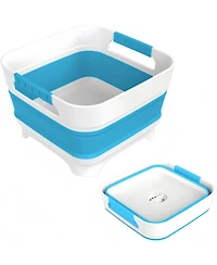Piscifun Collapsible Wash Basin With Removable Drain Plug Multiuse Foldable Bucket For Camping Rv Kitchen