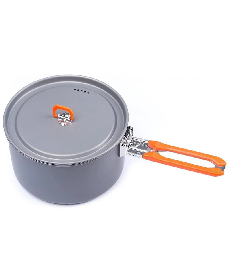 Piscifun Portable Stackable Camping Cookware Set With Kettle Pans Spatula For Hiking Fishing