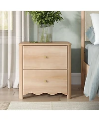 Plank+Beam Sutton 2 Drawer Nightstand, 24 x 18, Blonde