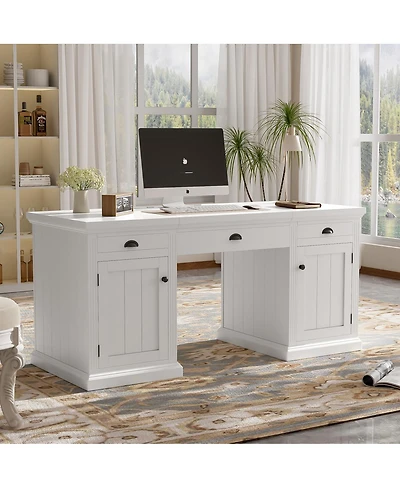 Streamdale Furniture Modern 67" Executive Desk with Storage and Drawers