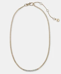 Dkny Crystal Tennis Collar Necklace, 16" + 3" extender